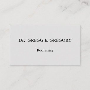 Basic Podiatrist Business Card