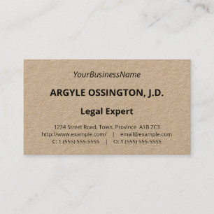 Basic, Professional Attorney Business Card