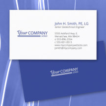 Basic, Professional Blue Logo Business Card