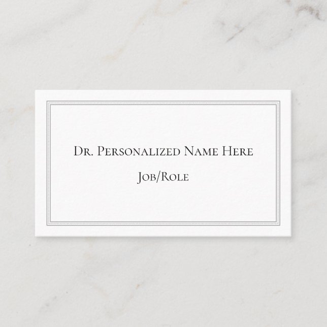 Basic, Professional Business Card (Front)