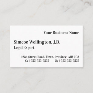 Basic, Professional Lawyer Business Card
