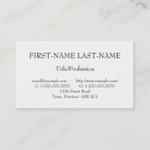 Basic Professional Profile Card