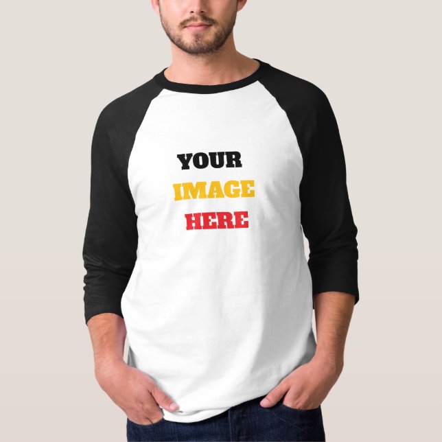 Basic Raglan Custom Your Image Here T-Shirts (Front)