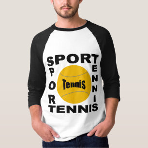 Basic Raglan white/black SPORT TENNIS T-shirt