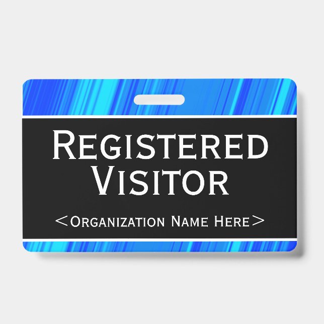 Basic "Registered Visitor" Badge ID Badge (Front)