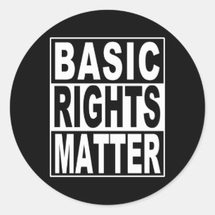 Basic Rights Protest Design For Democracy Sticker