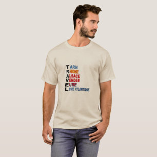 Basic sandy T-shirt TRAVEL FRANCE