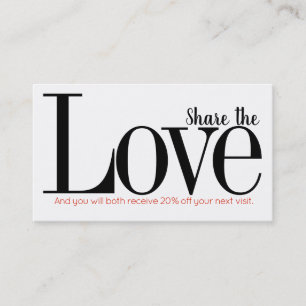 Basic Simple   Black & White & Red   Referral Card