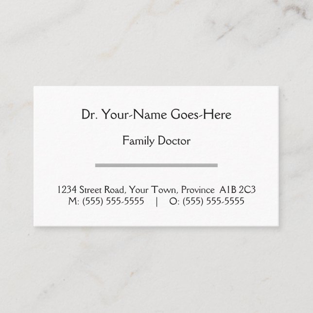 Basic, Simple Business Card (Front)