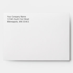 Basic & Simple Custom Return Address A7 Envelopes
