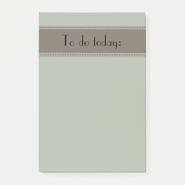 Basic Simple Green and Grey To Do List Post-it Notes (Front)