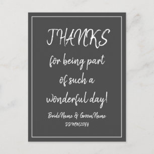 Basic, Simple "THANKS" Postcard