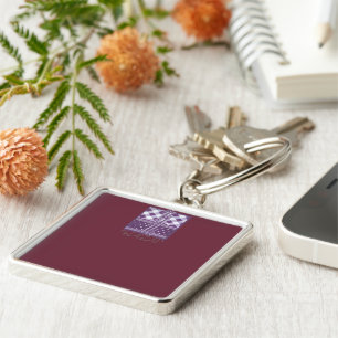 Basic smart inspired wazup text design art key ring
