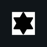 Basic Solid Colour 1" Six Pointed Star of David Rubber Stamp<br><div class="desc">This simple stamp features a basic solid colour Star of David with rounded corners,  measuring approx 1" x 1". Great for your scrapbooking and craft projects. ✡ For more essential Jewish stationery,  visit my store: Zazzle.com/Shayna_Punim ✡ For custom orders,  message me on Zazzle</div>