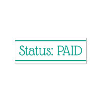 Basic "Status: PAID" Rubber Stamp