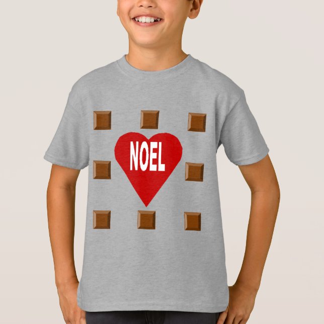 Basic steel kids t-shirt CHRISTMAS CHOCOLATE (Front)
