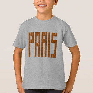Basic steel T-shirt for children PARIS CHOCOLAT