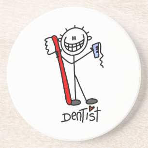 Basic Stick Figure Dentist Coaster