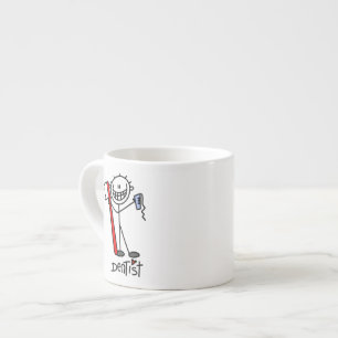 Basic Stick Figure Dentist Espresso Cup