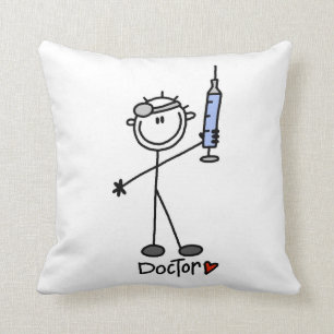 Basic Stick Figure Doctor Cushion