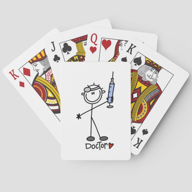 Basic Stick Figure Doctor Playing Cards (Back)