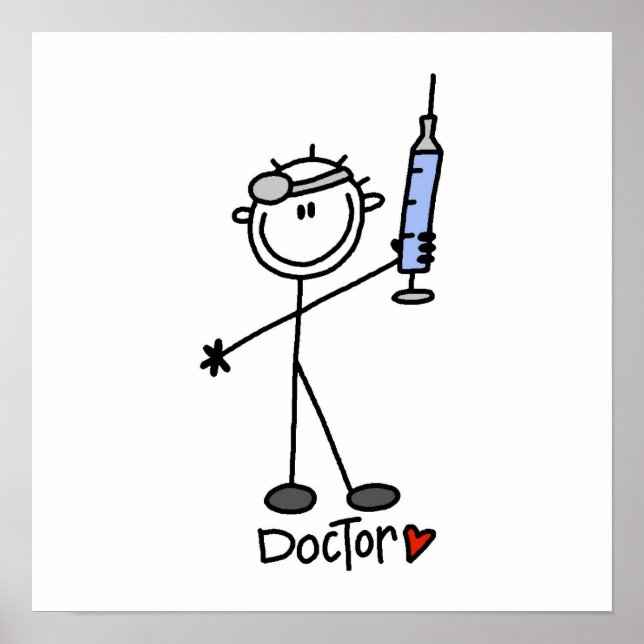 Basic Stick Figure Doctor Poster (Front)