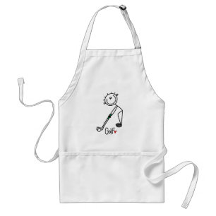 Basic Stick Figure Golf T-shirts and Gifts Standard Apron