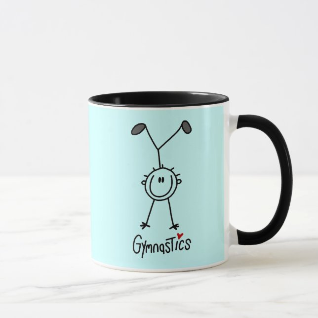 Basic Stick Figure Gymnastics Tshirts and Gifts Mug (Right)