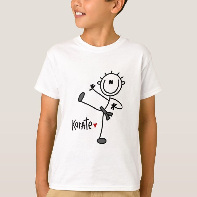 Basic Stick Figure Karate T-shirts and Gifts (Front)