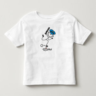 Basic Stick Figure Police Officer Toddler T-Shirt
