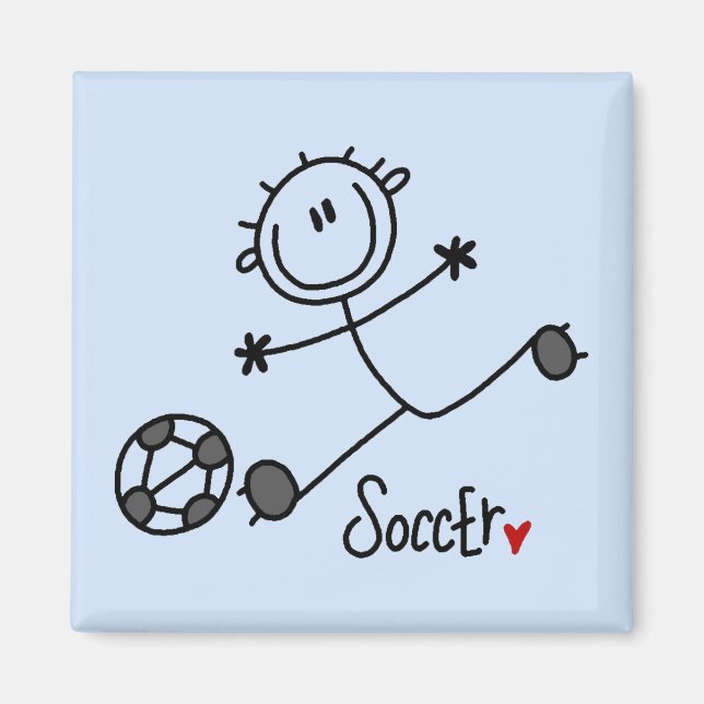 Basic Stick Figure Soccer T-shirts and Gifts Magnet (Front)