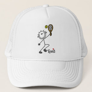 Basic Stick Figure Tennis Tshirts and Gifts Trucker Hat