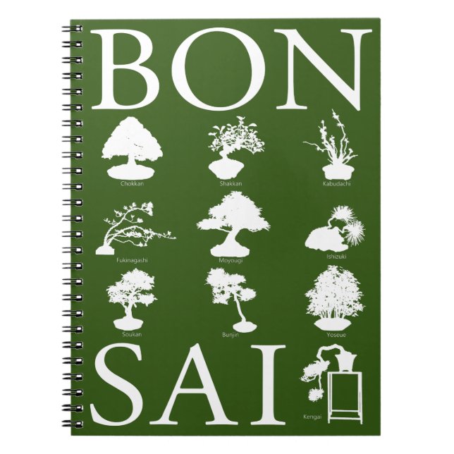 Basic Styles of Bonsai Tree Notebook (Front)