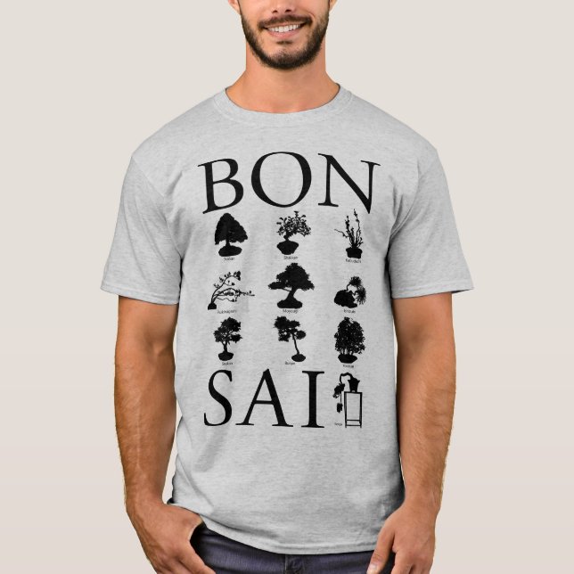 Basic Styles of Bonsai Tree T-Shirt (Front)