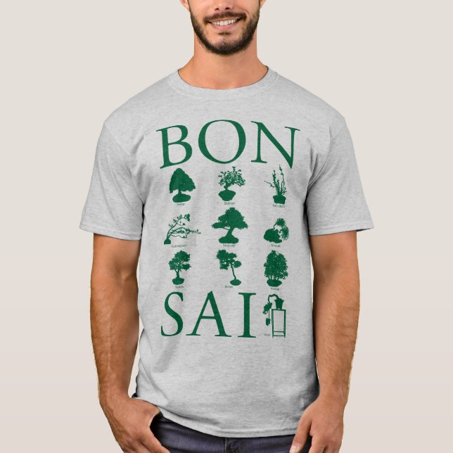 Basic Styles of Bonsai Tree T-Shirt (Front)