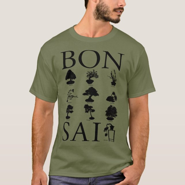 Basic Styles of Bonsai Tree T-Shirt (Front)