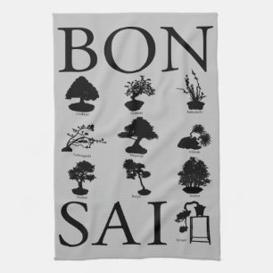 Basic Styles of Bonsai Tree Tea Towel