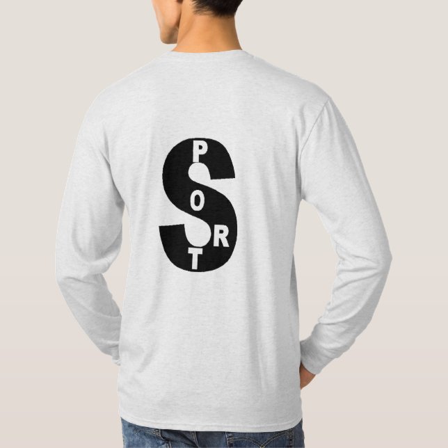 Basic T-shirt ash man TOP DESIGN SPORT (Back)