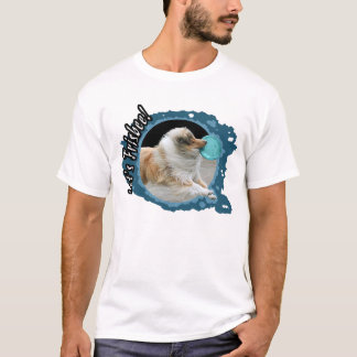 Basic T-shirt for fans of frisbee and dogs, size L