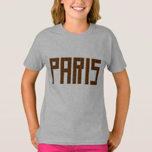 Basic T-shirt light steel PARIS CHOCOLAT
