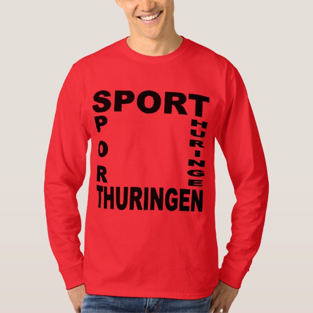 Basic T-shirt SPORT THURINGEN deep red (Front)