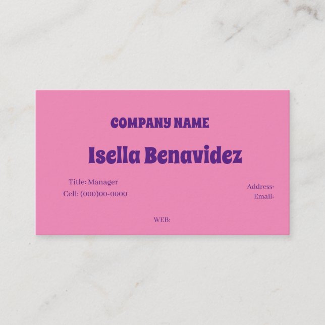 BASIC TEMPLATE BUSINESS CARD (Front)