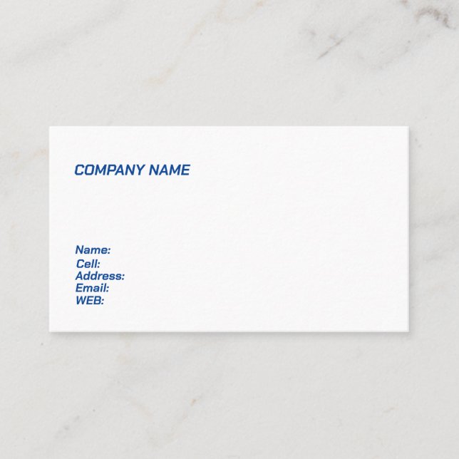 BASIC TEMPLATE BUSINESS CARD (Front)