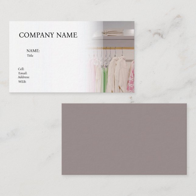 BASIC TEMPLATE BUSINESS CARD BOUTIQUE (Front/Back)