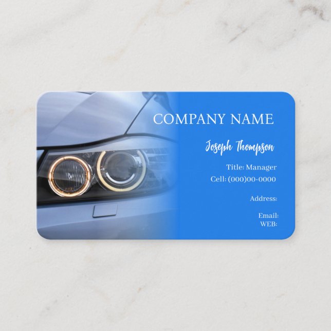 BASIC TEMPLATE BUSINESS CARD car, carsales (Front)