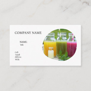 BASIC TEMPLATE BUSINESS CARD JUICES, HEALTHY