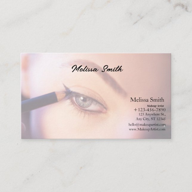 BASIC TEMPLATE BUSINESS CARD MAKEUP ARTIST (Front)