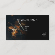 BASIC TEMPLATE BUSINESS CARD MUSIC, VIOLIN