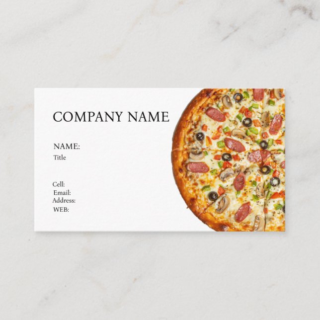 BASIC TEMPLATE BUSINESS CARD PIZZA (Front)