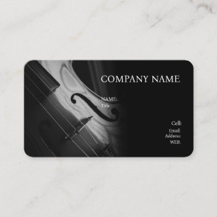 BASIC TEMPLATE BUSINESS CARD, VIOLIN. CARD